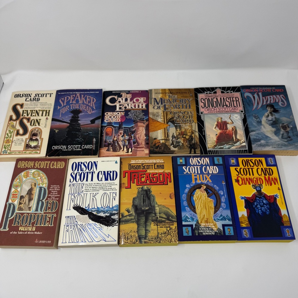 Orson Scott Book Lot of 11 Books Speaker for the Dead, Seventh Son, The Memory..